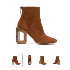 Nicholas Kirkwood Joaquin 85MM Suede Hollow Heel Boots 39.5 Brand New!